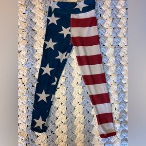 LuLaRoe Kids S/M leggings Stars and Stripes